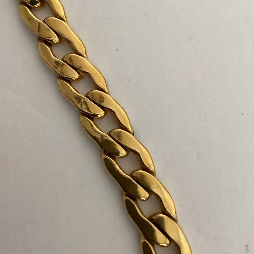 Vintage Gold Medallion Chain Belt Heavy Statement Medallion Curb Chain